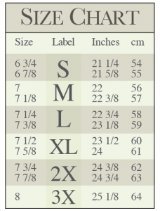 7 5 8 top hat size in cm